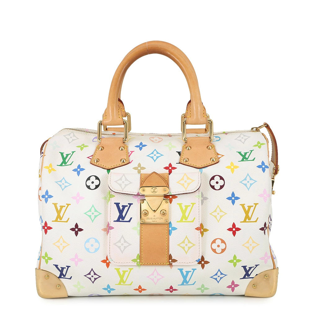 Louis Vuitton Monogram Multicolor Speedy Handbag White
